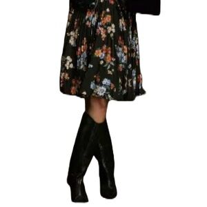 NWT Anthropologie Skirt The Valerie Pleated Midi Skirt by Maeve Floral Size 8